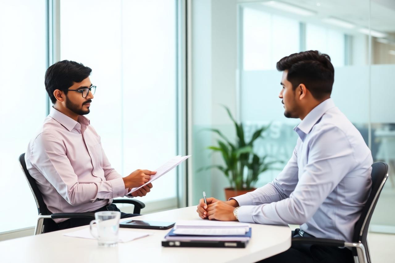 Recruitment interview in progress